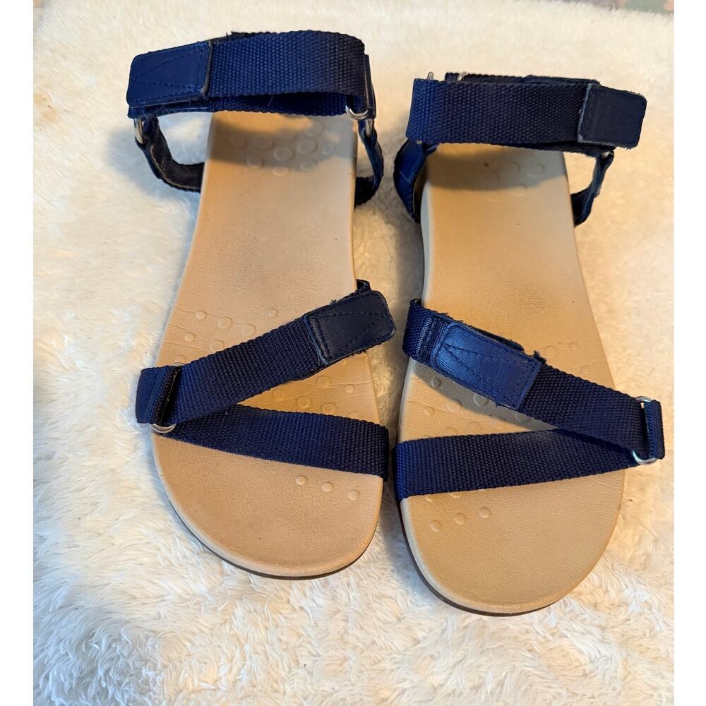 Vionic Navy Blue Adjustable Strappy Orthotic Comfort Walking Sandals